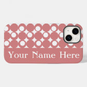 Roze ontwerp voor standaard met naam Case-Mate iPhone case (Achterkant (horizontaal))