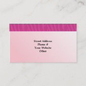 Roze ontwerper Cake Visitekaartje (Achterkant)