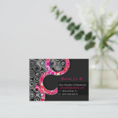 Roze ontwerper Grafisch Stijlvol Visitekaartje (Staand voorkant)