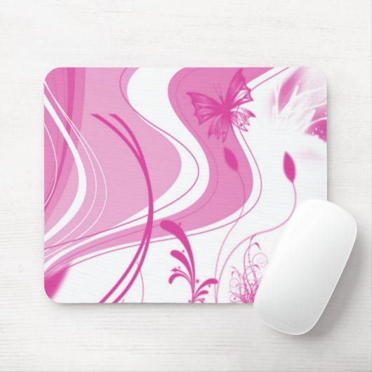 Roze ontworpen Muismat (Met muis)