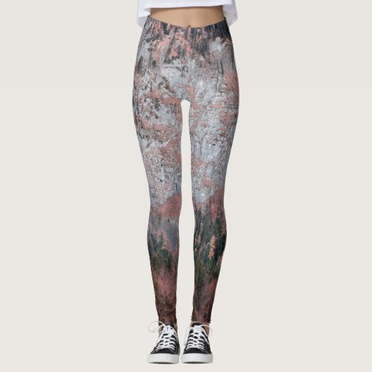 Roze onvaag leggings (Voorkant)