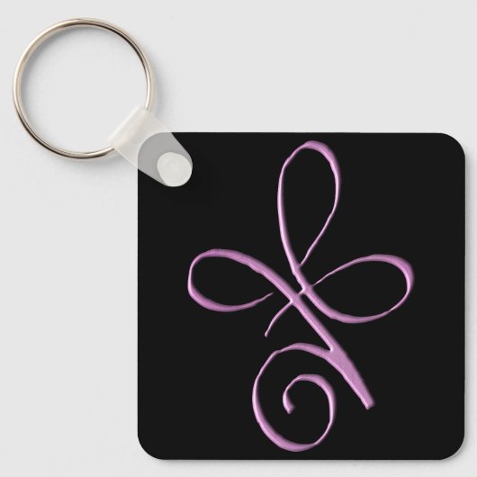 Roze Onvoorwaardelijke Liefde Sleutelhanger (Voorkant)