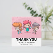 Roze onze echte superhelden | appreciatie bedankkaart (Staand voorkant)