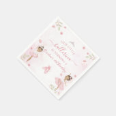 Roze onze kleine ballerina verjaardagsfeestje serv servet (Hoek)