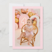 Roze Onze Kleine Boo Foto Halloween 1e Verjaardag Kaart (Achterkant)