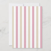 Roze onze kleine dinosaurus kinderverjaardagsfeest kaart (Achterkant)