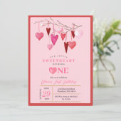 ROZE Onze Kleine Liefje Valentijn 1e Verjaardag Kaart (Staand voorkant)