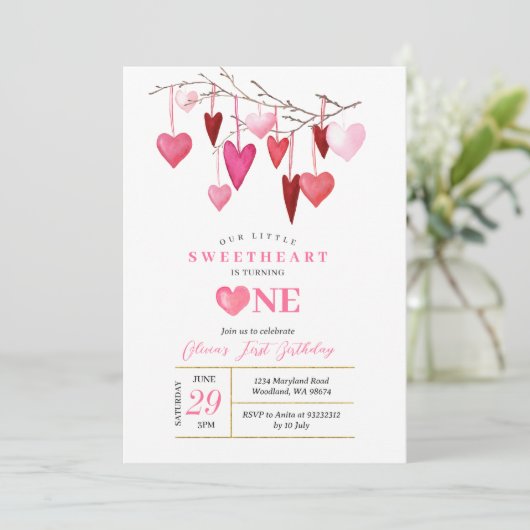 ROZE Onze Kleine Liefje Valentijn Verjaardag Kaart (Staand voorkant)