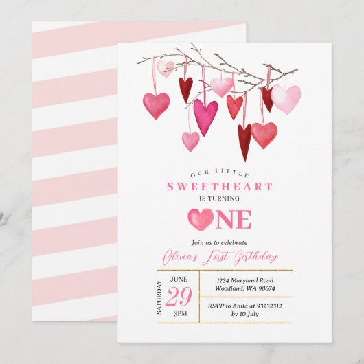 ROZE Onze Kleine Liefje Valentijn Verjaardag Kaart (Voorkant / Achterkant)