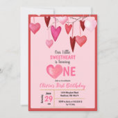 Roze Onze Kleine Liefje Valentijn Verjaardag Kaart (Voorkant)