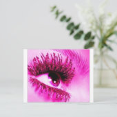 Roze oog briefkaart (Staand voorkant)