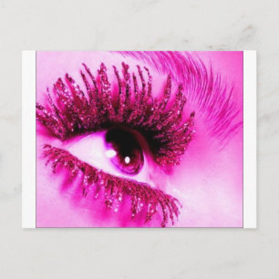 Roze oog briefkaart