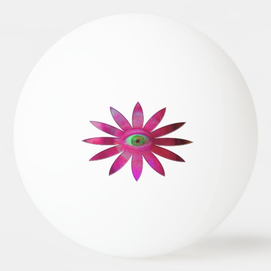 Roze oogaanjager pingpongbal (Voorkant)