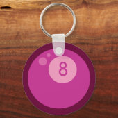 Roze oogbal sleutelhanger (Voorkant)