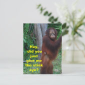 Roze oogdieren met emoties briefkaart (Staand voorkant)