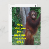 Roze oogdieren met emoties briefkaart (Voorkant / Achterkant)