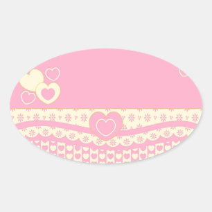 Roze oogdruppelaar ovaal Sticker tegen achtergrond