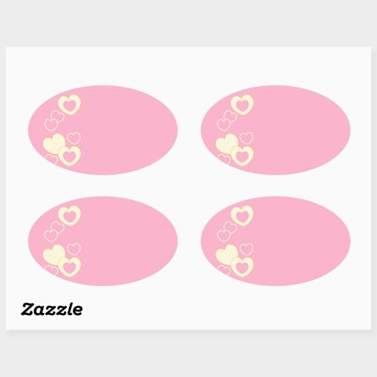 Roze oogdruppelaar ovaal Sticker tegen achtergrond (Vel)