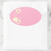 Roze oogdruppelaar ovaal Sticker tegen achtergrond (Tas)