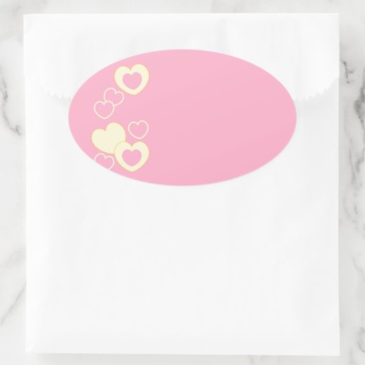 Roze oogdruppelaar ovaal Sticker tegen achtergrond (Tas)