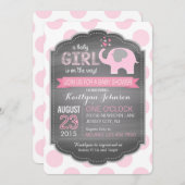 Roze oogkleppen en Stippen Babyschoenen Kaart (Voorkant / Achterkant)