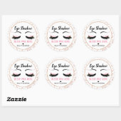 Roze Oogschaduw Glitter Wimpers Sticker Label (Vel)