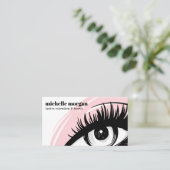 Roze oogschaduw Makeup Eyelash Brows professional Visitekaartje (Staand voorkant)