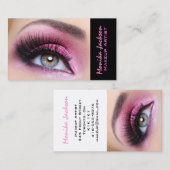 Roze oogschaduw met lange zweetriem visitekaartje (Voorkant / Achterkant)