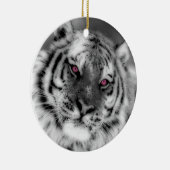 Roze Oogtijger Keramisch Ornament (Rechts)