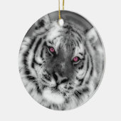 Roze Oogtijger Keramisch Ornament (Links)