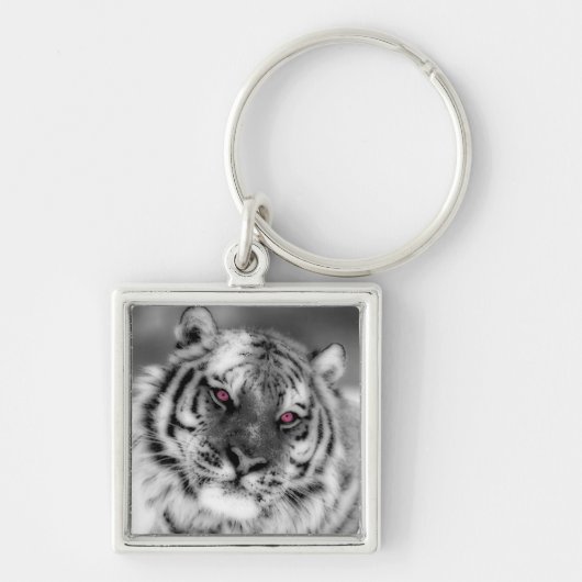 Roze Oogtijger Sleutelhanger (Voorkant)