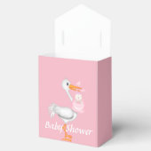 Roze Ooievaar Baby shower Favor Box Bedankdoosjes (Geopend)