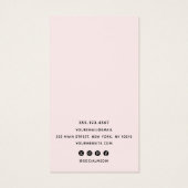 Roze oorbel Add Logo Display Holder Visitekaartje (Achterkant)
