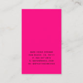 Roze Oorbel Display Kaarten Oorbel Verpakking Visitekaartje (Achterkant)