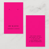 Roze Oorbel Display Kaarten Oorbel Verpakking Visitekaartje (Voorkant / Achterkant)