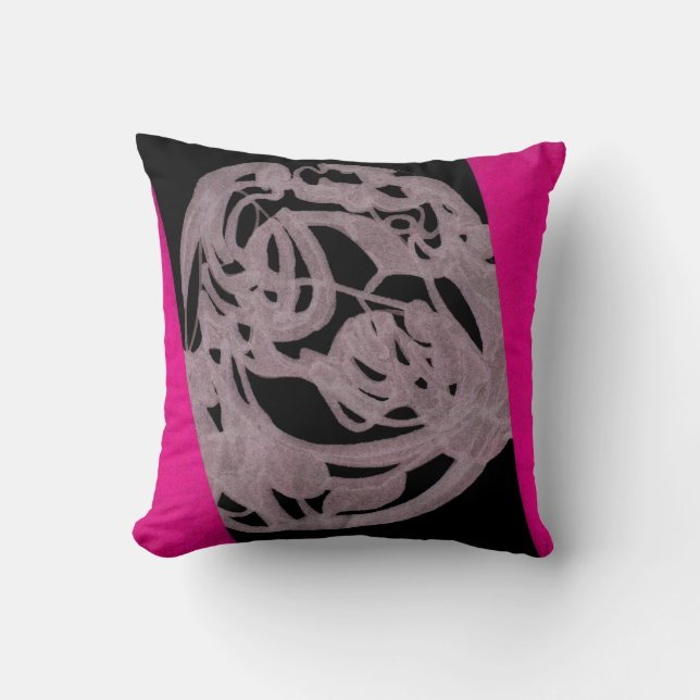 Roze Oorsprong Pillow Kussen (Voorkant)