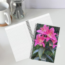 Roze Oosterse lelies bloemen Notitieboek
