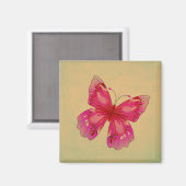 Roze  oosterse vlinder magneet (Voorkant / Achterkant)