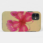 Roze oosterse vlinderkunst Case-Mate iPhone case (Achterkant (horizontaal))