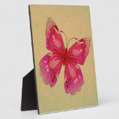 Roze oosterse vlinderkunst fotoplaat (Zijkant)