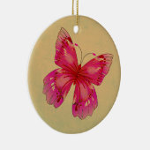 Roze oosterse vlinderkunst keramisch ornament (Rechts)