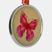 Roze oosterse  vlinderkunst metalen ornament (Rechts)