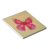 Roze oosterse  vlinderkunst notitieblok (Schuin)
