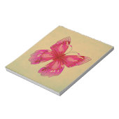 Roze oosterse  vlinderkunst notitieblok (Linkerzijde)