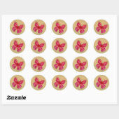 Roze oosterse  vlinderkunst ronde sticker (Vel)