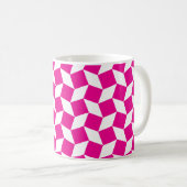 Roze op Art Patroon Koffiemok (Voorkant rechts)