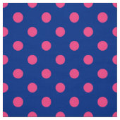 Roze op blauwe stippen patroonontwerp stof (Swatch)