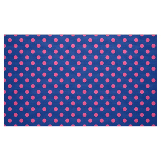Roze op blauwe stippen patroonontwerp stof (Fat Quarter)