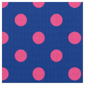 Roze op blauwe stippen patroonontwerp stof (Close Up)