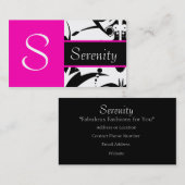 Roze op Blue Classy Visitekaartje (Voorkant / Achterkant)